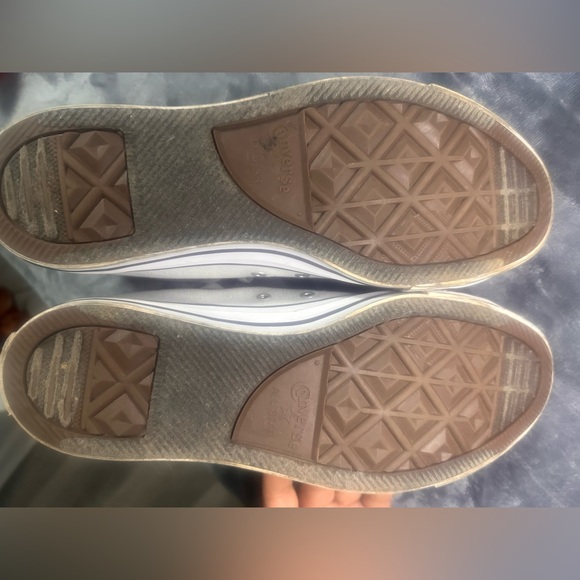 Converse Chuck Taylor All Star hi top sneakers light gray color Size 10 Unisex - Picture 15 of 16